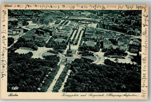 Tiergarten 1926 Fliegeraufnahme Königsplatz Siegessäule Denkmal