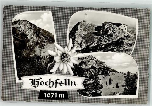 Hochfellnhaus 1960 Gipfelkreuz Edelweiss