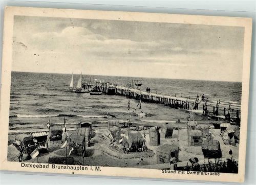 Brunshaupten Strandleben an der Seebrücke Verlag Julius Simonsen 31087