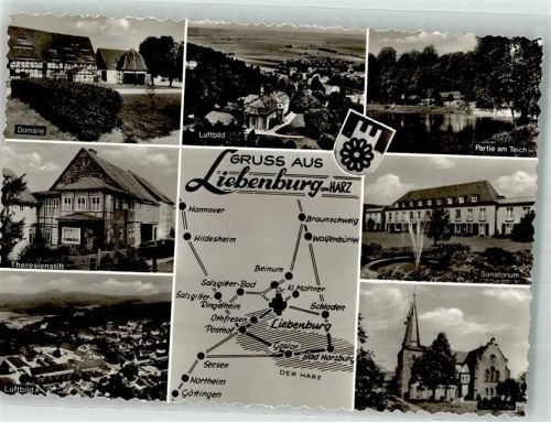 Liebenburg Fliegeraufnahme Sanatorium Kirche Thereseinstift Domäne