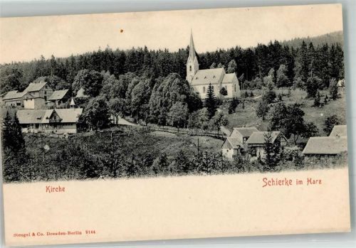 Schierke Bergkirche oberhalb des Ortes Verlag Stengel & Co. 9144