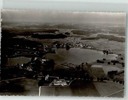 Seeon Fliegeraufnahme Kloster Ort handschriftlich Foto Original aus Archiv eines Ansichtskartenverlages