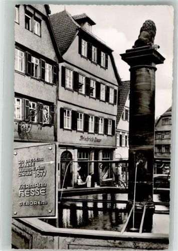 Calw Hermann Hesse`s Geburtshaus Unterer Marktbrunnen