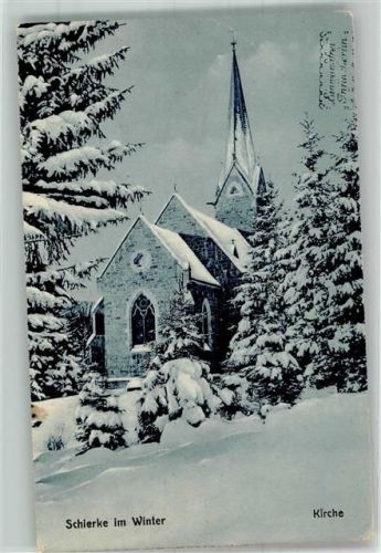 Schierke 1922 Bergkirche im Winter Verlag Lederbogen