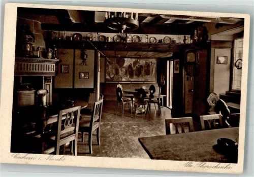 Cochem 1933 Gasthaus Alte Thorschenke Gaststube Fotograf Kömmet