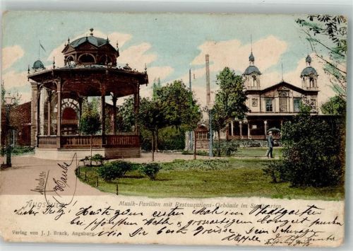 Augsburg 1904 Gasthaus Musik-Pavillon Stadtgarten