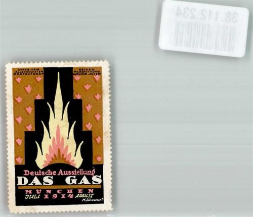 München 1914 Deutsche Ausstellung Das Gas 1914 Werbung