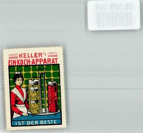 Frankfurt Keller`s Einkoch Apparat O. u. H. Keller