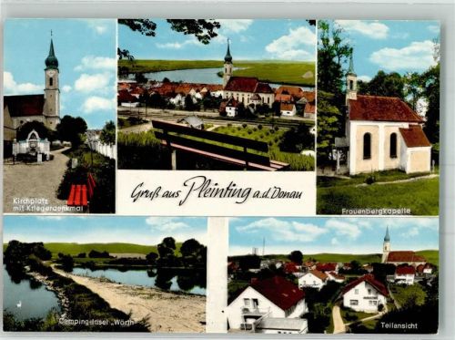 Pleinting Pfarrkirche St. Stephanus Kriegerdenkmal Frauenbergkapelle Camping-Insel Wörth
