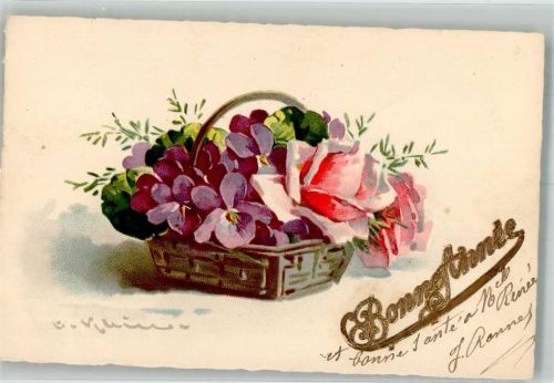 Neujahr Veilchen Rosen Korb Jounok 230