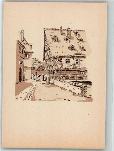 Ulm Schiefes Haus an der Blau