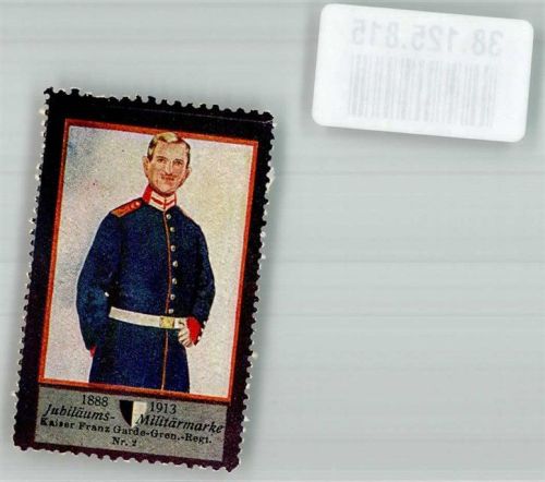 Jubiläums Militärmarke Kaiser Franz Garde-Gren. -Regt Nr.2 1888-1913