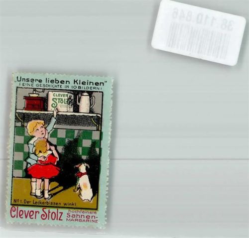 Kleve Clever Stolz Sahne Margarine Unser lieben Kleinen No. 1 Der Leckerbissen winkt v.d. Bergh Margarine Werke