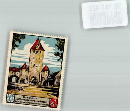 Regensburg Ostentor Josef Gruber Gutenbergplatz Marke Cuba Spezial u. Papyrus