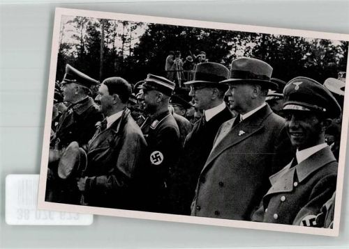 Frankfurt 1935 Sammelbild Der Führer bei der Eröffnung der Reichsautobahn Frankfurt-Darmstadt Sammelwerk Nr. 15 Adolf Hitler Nr. 124 Gruppe 64