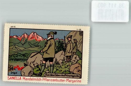 Kleve Sanella Margarine Aus d. Leben d. Prinzregenten No. 11 Jagd Van den Berg