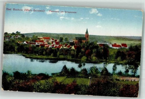 Buckow Panorama des Ortes am Griepensee mit Ev. Stadtkirche Verlag Max O'Brien 1001