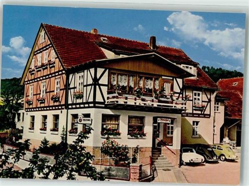 Ottlar Gasthaus VW Käfer Taunus Ort handschriftlich Foto Original aus Archiv eines Ansichtskartenverlages