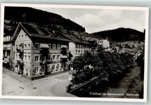 Bad Wildbad Karlstraße Hotel Deutscher Hof Litfaßsäule