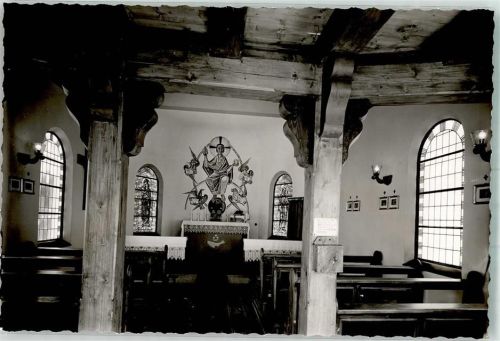 Ohlenbach Maria Wald Kapelle Innenansicht Ort handschriftlich Foto Original aus Archiv eines Ansichtskartenverlages