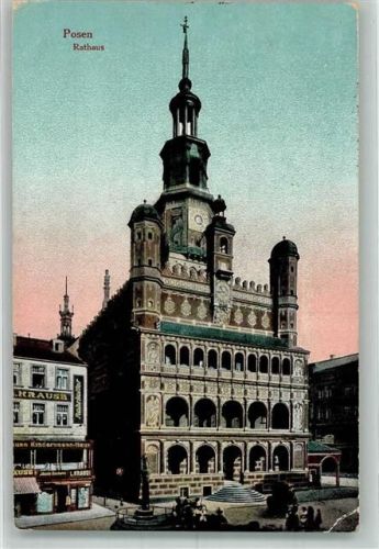 Posen 1918 Rathaus Feldpost WK I
