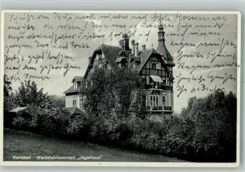 Karlovy Vary 1932 Gasthaus Jägerhaus