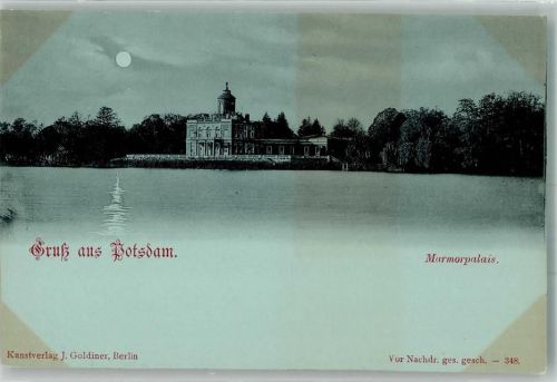 Potsdam Marmorpalais bei Nacht Verlag Goldiner 348