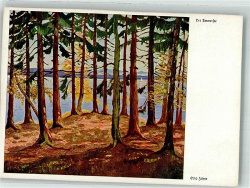 sign. Johne Otto Der Ammersee Wiechmann Bildkarte Nr. 9133