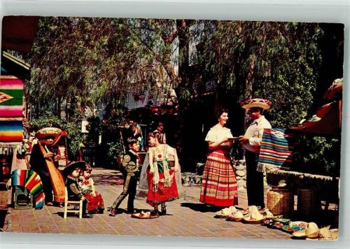 Los Angeles 1916 Tracht Marktszene Olvera Street