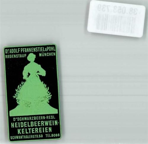 Regenstauf Dr. Adolf Pfannenstiel & Pohl Heidelbeerwein-Keltereien
