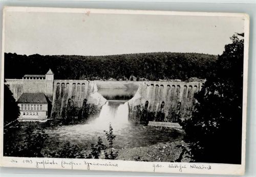 Edertal 1943 Der Zerstörte Sperrmauer des Edersees