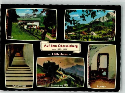 Obersalzberg Berghof vor und nach der Zerstörung Bunkertreppe Fotograf Zeitz