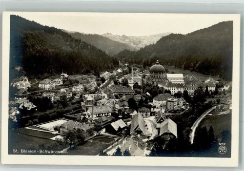 St. Blasien Panorama des Ortes mit Dom St. Blasius Verlag Weisenberger 1242