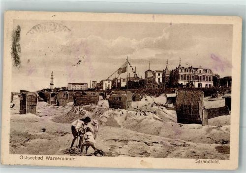 Warnemünde 1926 Strandleben Leuchtturm Fotograf Nerger