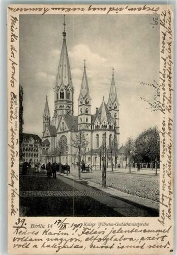 Charlottenburg 1901 Kaiser Wilhelm Gedächniskirche