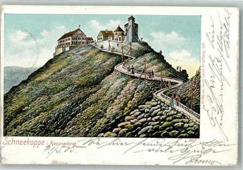 Schneekoppe 1905 Hotel Wetterstation Kirche Schneekoppe