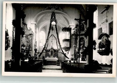 Schönau Inneres der Filialkirche Hl. Kreuz Ort handschriftlich