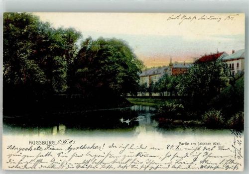 Augsburg 1903 Partie am Jakober Wall