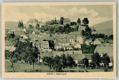 Daun Panorama des Ortes mit Burg Daun