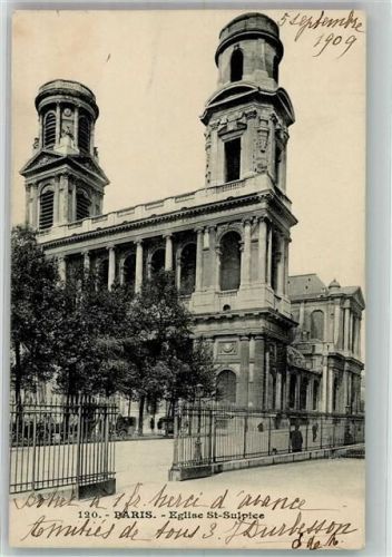 Paris 1909 Kirche St.Sulpice
