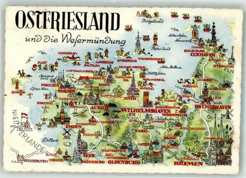Aurich 1965 Ostfriesland Wesermündung