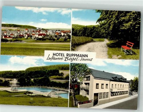 Bogel Panorama des Ortes Schwimmbad Hotel Pension Ruppmann