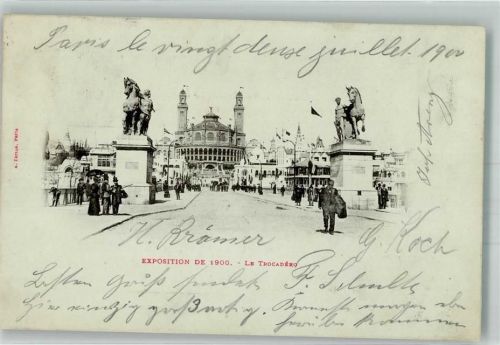 Paris 1900 Ausstellung 1900 Le Trocadero Denkmal