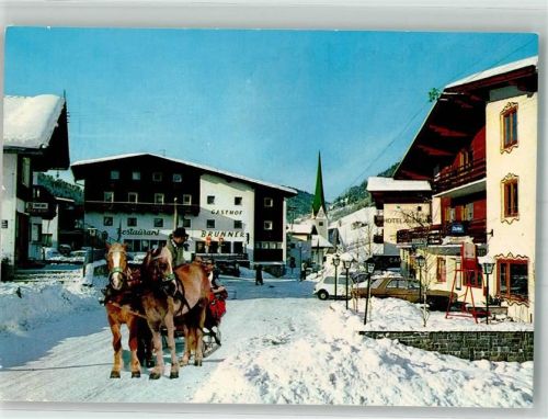 Niederau Gasthaus Brunner Hotel Pferdeschlitten Winter