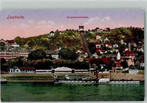 Loschwitz 1925 Berg- Schwebebahn Raddampfer Pillnitz Hotel Demnitz