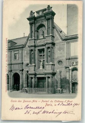 Paris 1901 Schloss Portal du Cahteau d´Anet