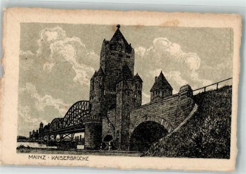Mainz 1915 Kaiserbrücke
