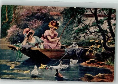 1916 Goldfische Frauen M.J.S. 131 K. u. K. Feldpostamt 612