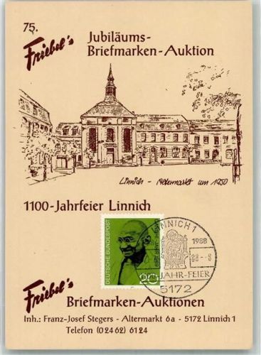 Linnich 1988 Friebel's Briefmarken-Auktion Altermarkt um 1950