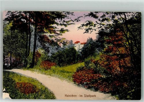 04838 O7281 Hainichen b Eilenburg Gebrauchsspuren Stadtpark